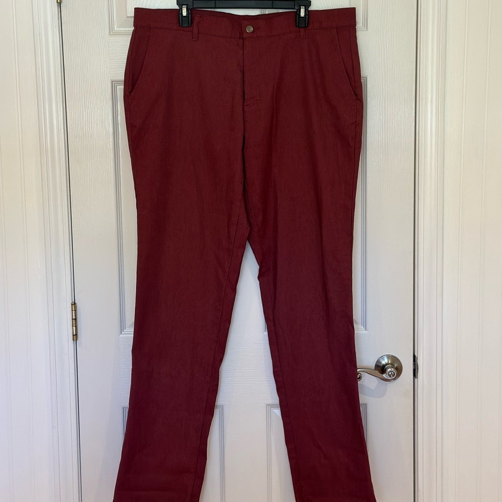 Men’s Mizzen + Main Red pants size 38